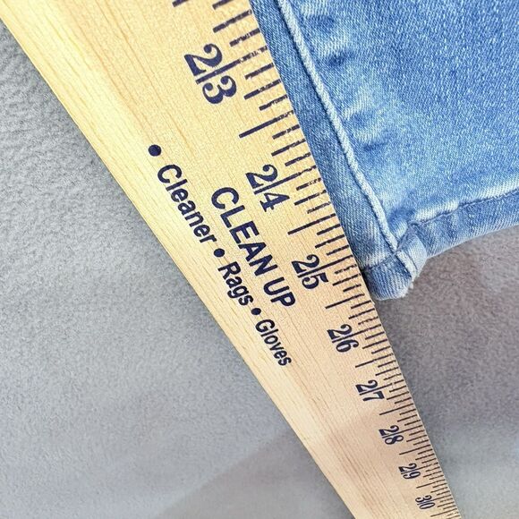 Mother Jeans Size 28 High Waisted Looker Crop Chill Blue Denim USA 5-Pocket - Picture 10 of 14